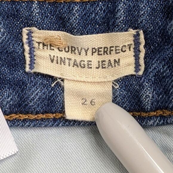 Madewell Jeans Curvy Perfect Vintage 26 Blue Denim Decatur Wash GUC NM281 - Picture 2 of 11
